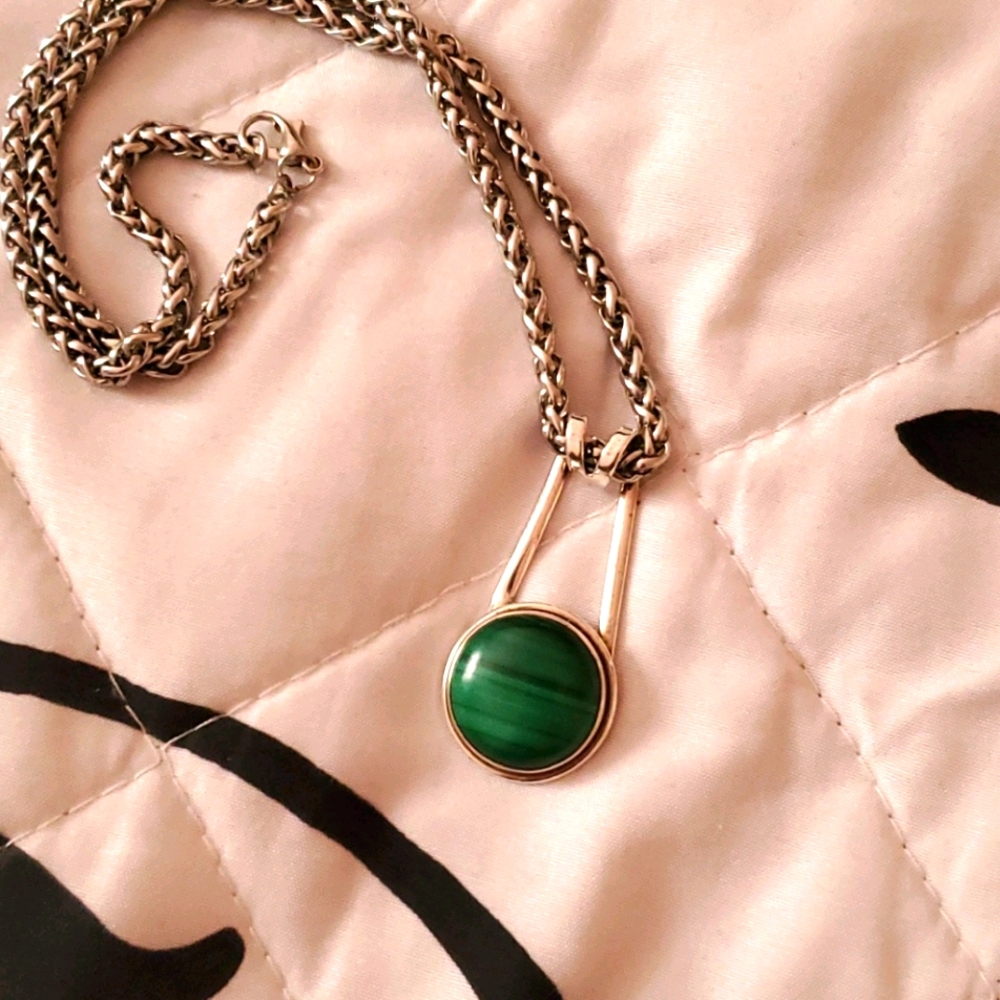 Malachite Sterling necklace
